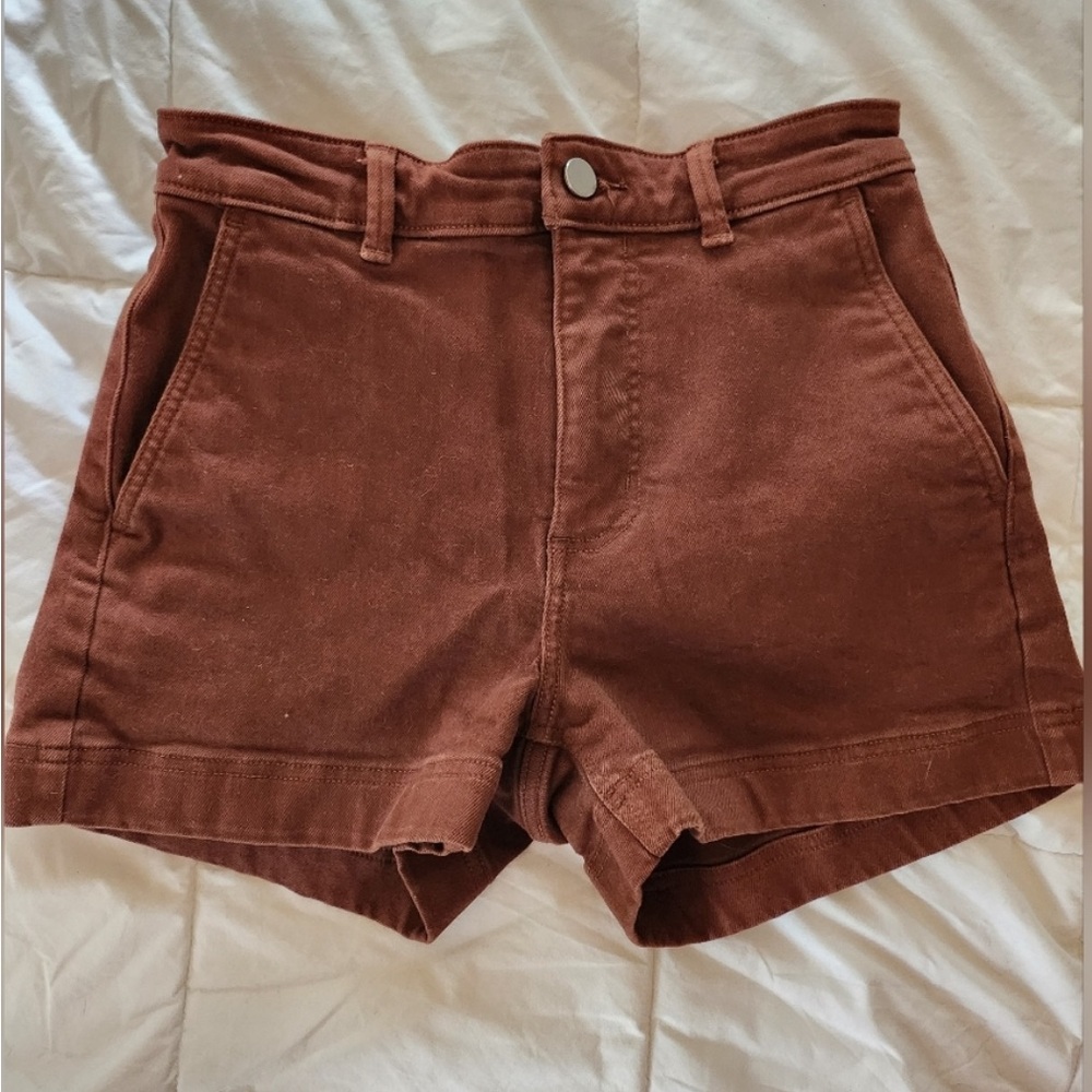 Everlane The Cotton Twill Short in Rosewood, Size 2